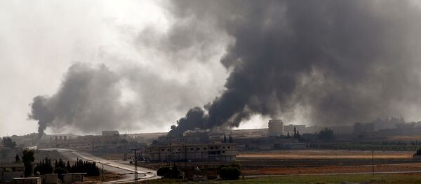 Дым над сирийским городом Тель-Абьяд (10 октября 2019). Сирия - Sputnik Արմենիա