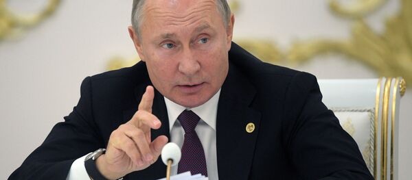 Президент России Владимир Путин на заседании Совета глав государств СНГ (11 октября 2019). Ашхабад - Sputnik Արմենիա