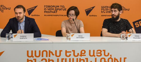 Пресс-конференция по теме реализации образовательного проекта МИА Россия сегодня - Дни виртуальной и дополненной реальности (15 октября 2019). Еревaн - Sputnik Армения