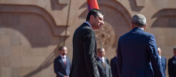 Официальный визит премьер-министра Грузии Георгия Гахария в Армению (15 октября 2019). Еревaн Официальный визит премьер-министра Грузии Георгия Гахария в Армению (15 октября 2019). Еревaн - Sputnik Армения