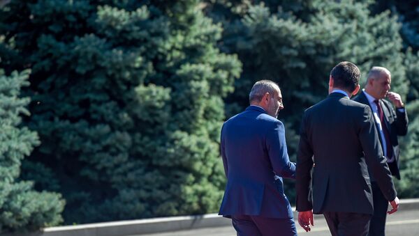 Официальный визит премьер-министра Грузии Георгия Гахария в Армению (15 октября 2019). Еревaн - Sputnik Արմենիա