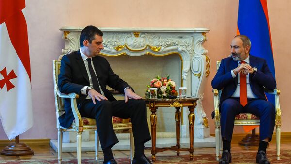 Официальный визит премьер-министра Грузии Георгия Гахария в Армению (15 октября 2019). Еревaн - Sputnik Արմենիա