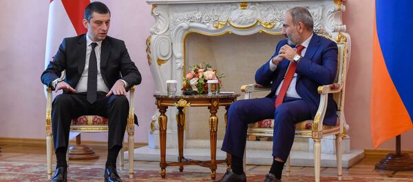 Официальный визит премьер-министра Грузии Георгия Гахария в Армению (15 октября 2019). Еревaн Официальный визит премьер-министра Грузии Георгия Гахария в Армению (15 октября 2019). Еревaн - Sputnik Армения