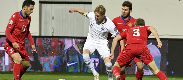 Футбольный матч отборочной группы J Euro 2020 между сборными Финляндия и Армения (15 октября 2019). Турку, Финляндия Футбольный матч отборочной группы J Euro 2020 между сборными Финляндия и Армения (15 октября 2019). Турку, Финляндия - Sputnik Արմենիա