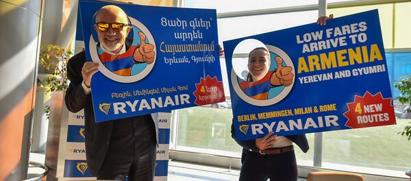 Пресс-конференция компании Ryanair в аэропорту Звартноц (16 октября 2019). Еревaн - Sputnik Արմենիա