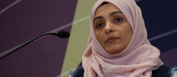 Адвокат из Йемена Худа Аль-Сарари на встрече героев Авроры с жителями столицы (17 октября 2019). Еревaн - Sputnik Արմենիա