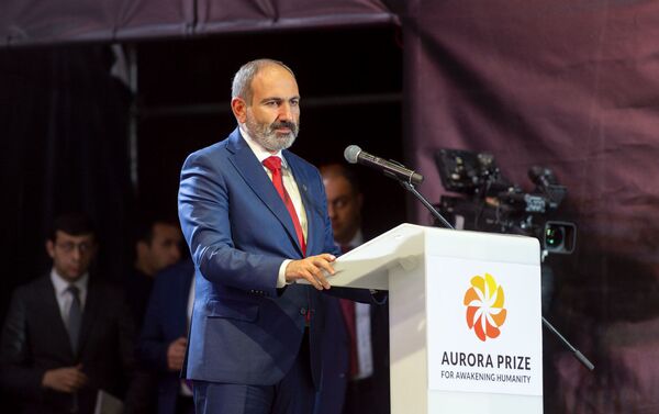 Никол Пашинян на на церемонии награждения премии «Аврора»–2019 - Sputnik Армения
