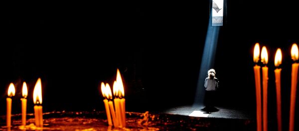 Ребенок в монастыре Агарцин. Ребенок в монастыре Агарцин. - Sputnik Արմենիա