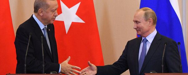 Президент РФ В. Путин встретился с президентом Турции Р. Т. Эрдоганом - Sputnik Армения