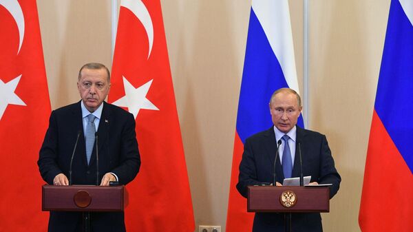 Президент РФ В. Путин встретился с президентом Турции Р. Т. Эрдоганом - Sputnik Армения