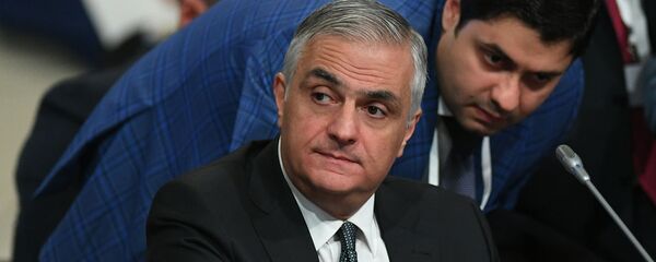 Вице-премьер Армении Мгер Григорян на заседании Совета глав правительств СНГ в расширенном составе (25 октября 2019). Москвa Вице-премьер Армении Мгер Григорян на заседании Совета глав правительств СНГ в расширенном составе (25 октября 2019). Москвa - Sputnik Արմենիա