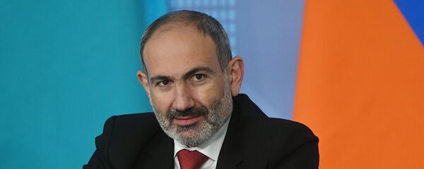 Премьер-министр Армении Никол Пашинян на церемонии подписания соглашения о свободной торговле между ЕАЭС и Сербией (25 октября 2019). Москвa - Sputnik Արմենիա