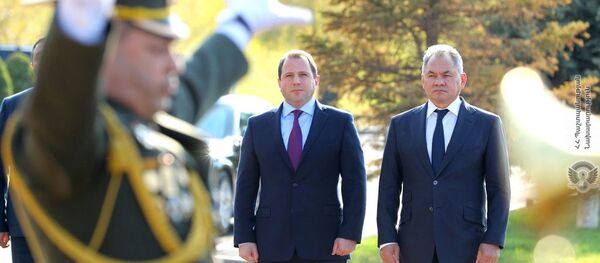 Церемония встречи министра обороны России Сергея Шойгу (29 октября 2019). Еревaн - Sputnik Արմենիա