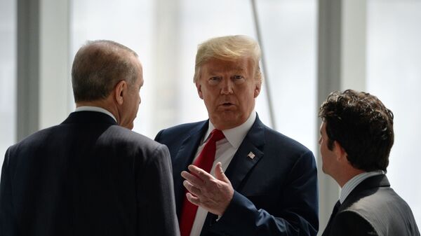 Президент Турции Реджеп Тайип Эрдоган и президент США Дональд Трамп - Sputnik Армения