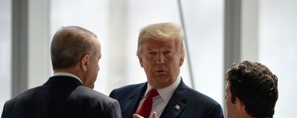 Президент Турции Реджеп Тайип Эрдоган и президент США Дональд Трамп - Sputnik Армения