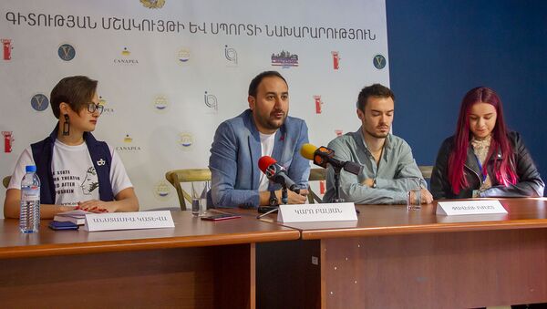 Пресс-конференция участников XIV  Ереванского международного шекспировского театрального фестиваля (1 ноября 2019). Еревaн - Sputnik Армения