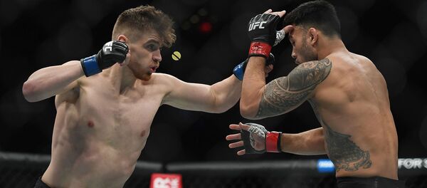 Эдмен Шахбазян (слева) борется с Брэдом Таваресом в поединке смешанных единоборств в среднем весе (2 ноября 2019). Нью-Йорк Эдмен Шахбазян (слева) борется с Брэдом Таваресом в поединке смешанных единоборств в среднем весе (2 ноября 2019). Нью-Йорк - Sputnik Армения