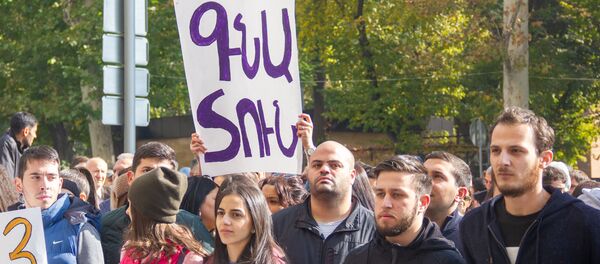 Акция протеста против министра Араика Арутюняна (7 ноября 2019). Еревaн - Sputnik Արմենիա