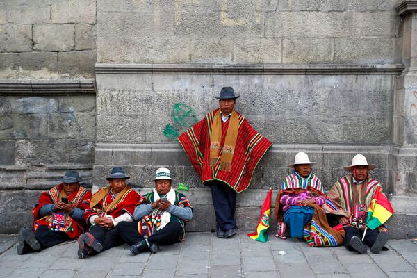 Сторонники президента Боливии Эво Моралеса в городе Ла-Пас, Боливия - Sputnik Армения