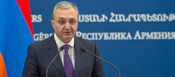 Министр иностранный дел Армении Зограб Мнацаканян на совместной пресс-конференции с российским коллегой (11 ноября 2019). Ереван - Sputnik Армения