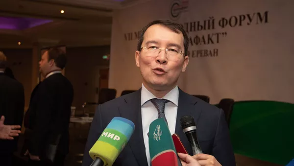 Министр по экономике и финансовой политике Евразийской экономической комиссии Тимур Жаксылыков ответил на вопросы журналистов во время VII международного форума Антиконтрафакт (12 ноября 2019). Еревaн - Sputnik Армения