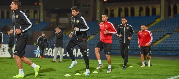 Предматчевая тренировка сборной Армении по футболу (14 ноября 2019). Еревaн - Sputnik Армения