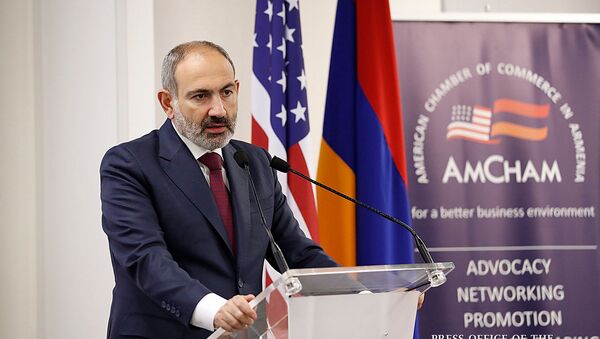 Премьер-министр Никол Пашинян посетил итоговую встречу Американской торговой палаты в Армении (14 ноября 2019). Еревaн - Sputnik Армения