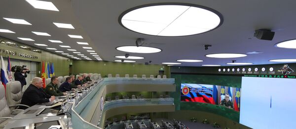 Президент РФ В. Путин посетил Национальный центр управления обороной РФ - Sputnik Армения