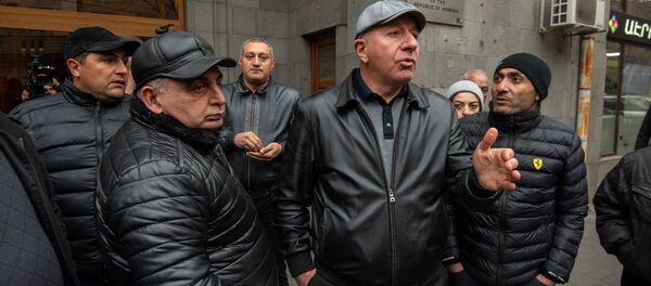 Акция протеста импортеров автомобилей перед зданием КГД (27 ноября 2019). Еревaн - Sputnik Արմենիա