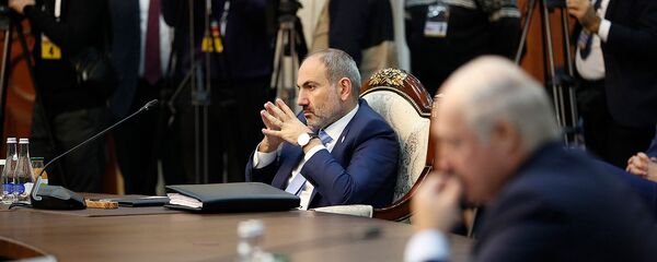 Премьер-министр Армении Никол Пашинян во время заседания ОДКБ (28 ноября 2019). Бишкек - Sputnik Արմենիա