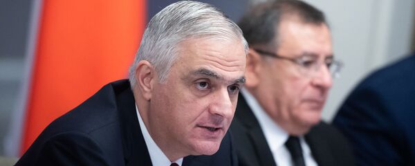 Вице-премьер Армении Мгер Григорян на совместном заседании контрольных палат стран Евразийского союза (28 ноября 2019). Еревaн - Sputnik Армения