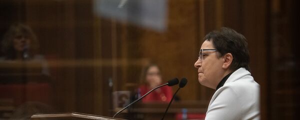 Лариса Алавердян на Международной конференции, посвященной 15-летию офиса омбудсмена в Армении (27 ноября 2019). Еревaн - Sputnik Արմենիա