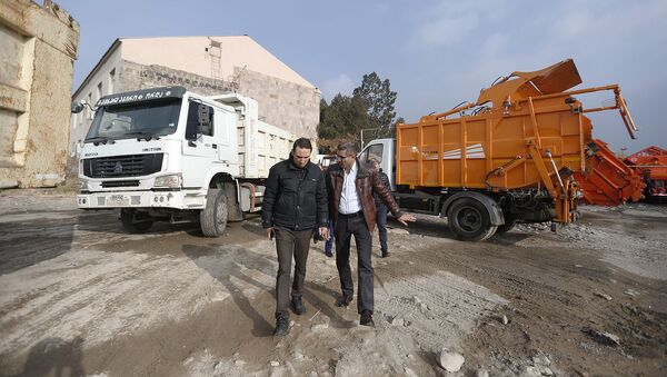 Мэр Еревана Айк Марутян посетил учреждение Вывоз мусора и саночистка Еревана (29 ноября 2019). Ереван - Sputnik Армения