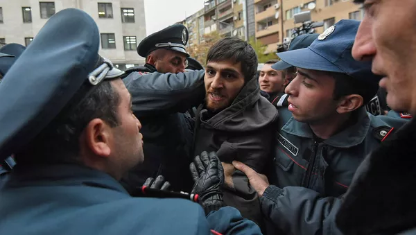 Акция протеста у здания министерства науки, образования, культуры и спорта (3 декабря 2019). Еревaн - Sputnik Армения