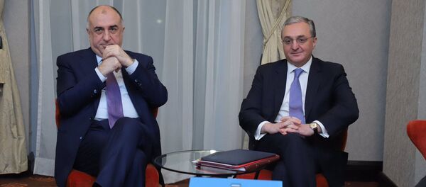  Встреча глав МИД Армении и Азербайджана Зограба Мнацаканяна и Эльмара Мамедъярова с посредниками Минской группы ОБСЕ (4 декабря 2019). Братислава - Sputnik Արմենիա