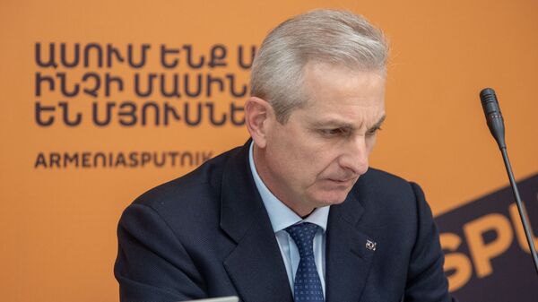 Ара Казарян на пресс-конференции по теме судебного иска телекомпании А1+ к правительству Армении (6 декабря 2019). Еревaн - Sputnik Армения