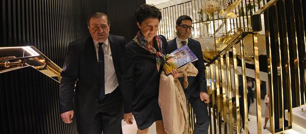 Министры юстиции Армении и Грузии Рустам Бадасян и Тея Цулукиани после третйего форума армяно-грузинского юридического сотрудничества (9 декабря 2019). Еревaн - Sputnik Армения