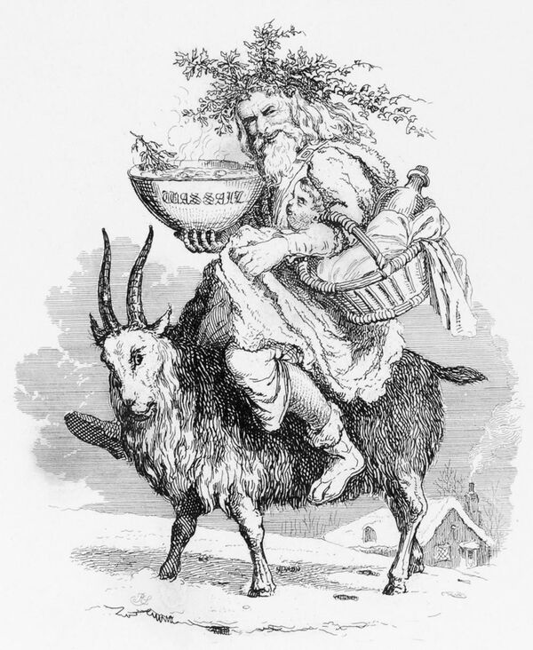 Английский фольклорный персонаж Father Christmas,1836 год - Sputnik Армения