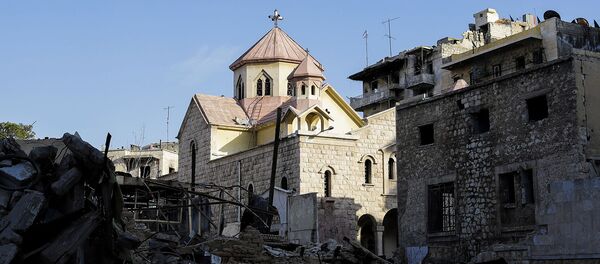 Армянская церковь Святого Георгия (9 марта 2017). Алеппо - Sputnik Армения