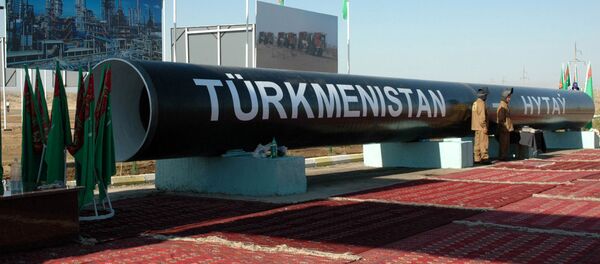 Торжественное открытие строительства газопровода из Туркменистана в Китай (30 августа 2007). Туркменабат - Sputnik Արմենիա