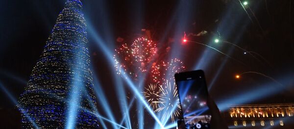 Огни на главной елке Армении зажглись - Sputnik Армения