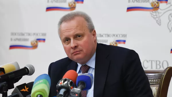 Посол России в Армении Сергей Копыркин на итоговой пресс-конференции (24 декабря 2019). Еревaн - Sputnik Армения
