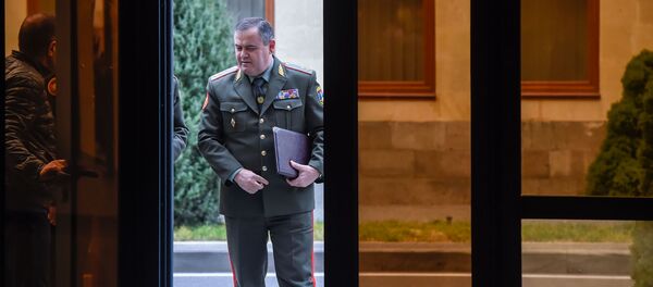 Начальник Генштаба ВС Армении Артак Давтян перед началом пресс-конференции по итогам года (26 декабря 2019). Еревaн - Sputnik Արմենիա