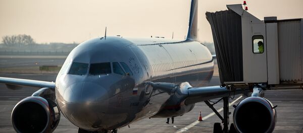 Самолет юбилейного рейса Ереван - Москва в аэропорту Звартноц (30 декабря 2019). Ереван - Sputnik Արմենիա