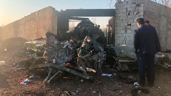 Обломки потерпевшего крушение украинского самолета с 176 пассажирами возле аэропорта Имама Хомейни (8 января 2020). Тегеран - Sputnik Արմենիա