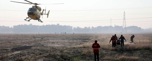 Спасатели на месте крушения украинского самолета возле аэропорта Имама Хомейни (8 января 2020). Тегеран - Sputnik Արմենիա