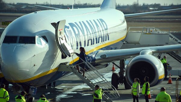 Встреча первого рейса Милан-Ереван-Милан авиакомпании Ryanair в аэропорту Звартноц (14 января 2020). Еревaн - Sputnik Армения
