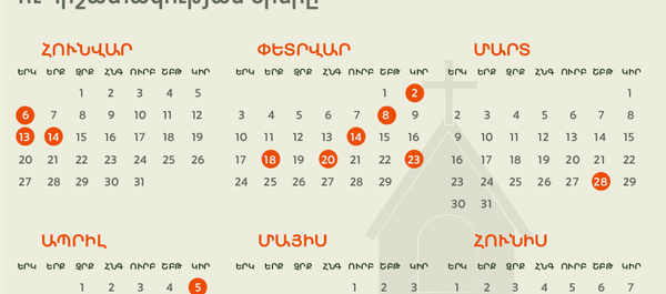 2020 թվականի եկեղեցական տոներն ու հիշատակության օրերը 2020 թվականի եկեղեցական տոներն ու հիշատակության օրերը - Sputnik Արմենիա