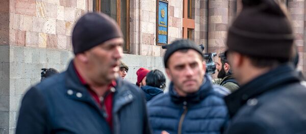 Акция протеста у Дома правительства фермеров (16 января 2020). Еревaн - Sputnik Армения