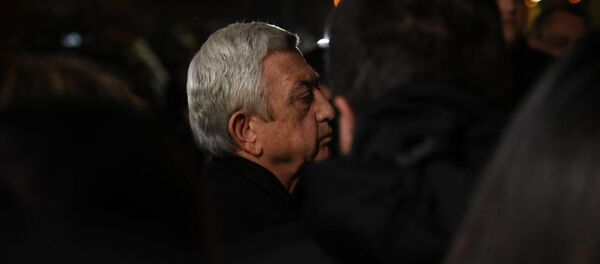 Серж Саргсян на панихиде Георгия Кутояна (19 января 2020). Еревaн - Sputnik Արմենիա